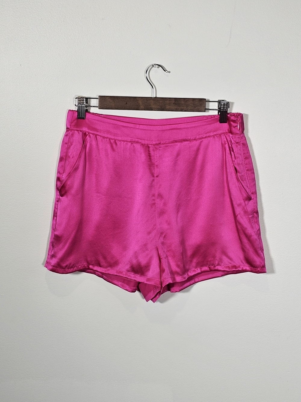 Cami NYC Satin Silk Shorts in Neon Pink Sz L